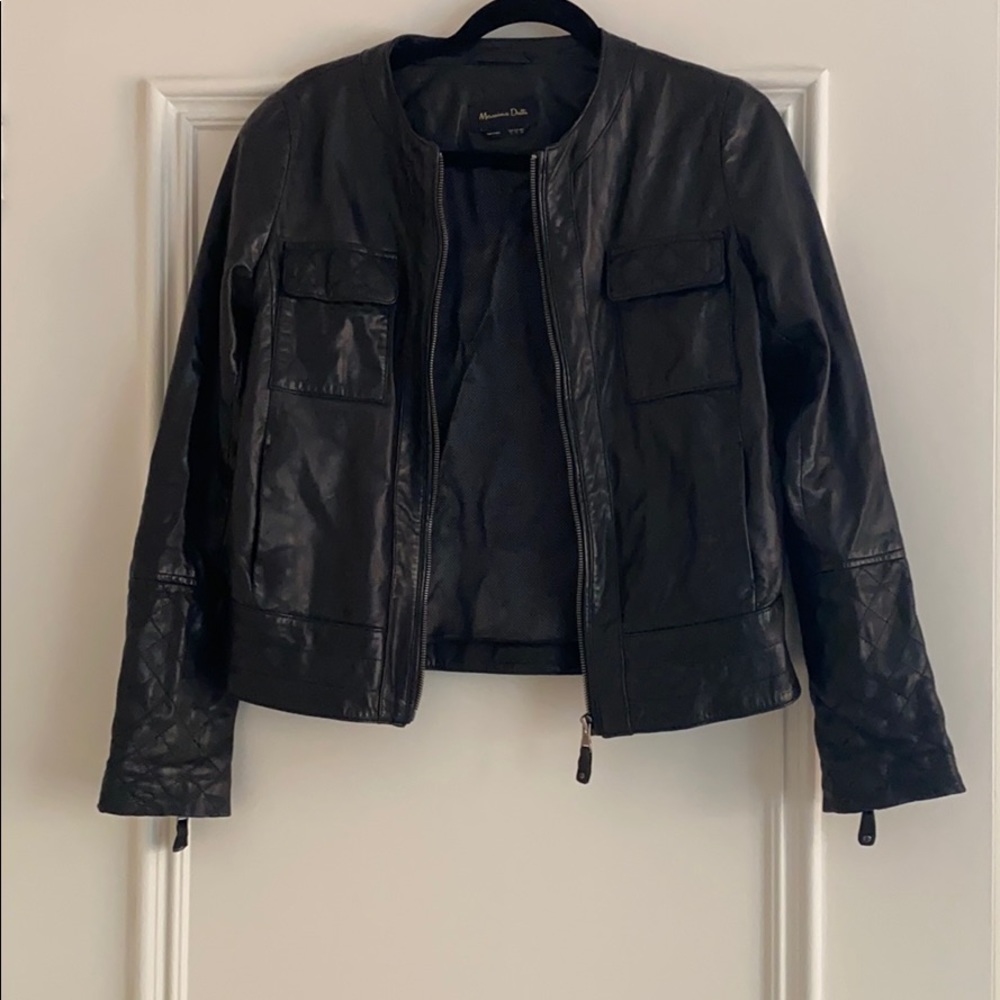 Massimo Dutti Leather Jacket - Picture 2 of 6